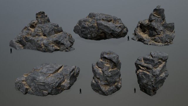 rocks 3D 모델 .c4d .max .obj .3ds .fbx .stl .blend 