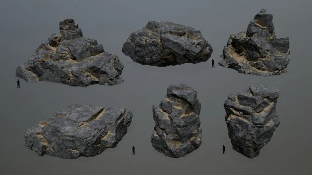 rocks 3D Model .c4d .max .obj .3ds .fbx .stl .blend 