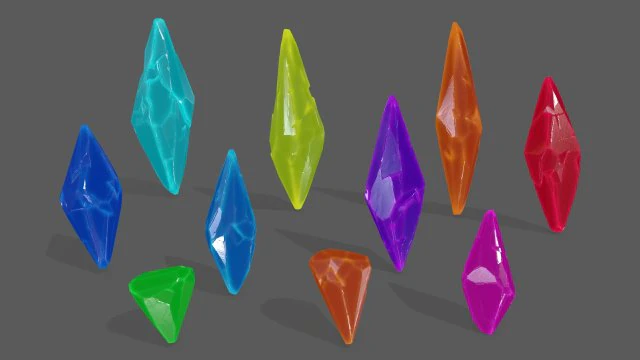 crystal set 3D Model .c4d .max .obj .3ds .fbx .stl .blend 