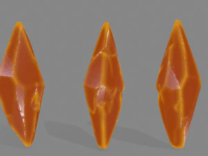 set di cristalli Modello 3D