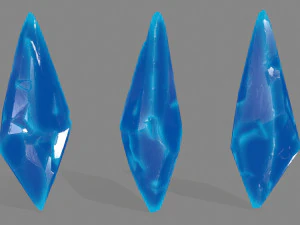 set di cristalli Modello 3D