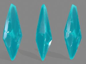 set di cristalli Modello 3D