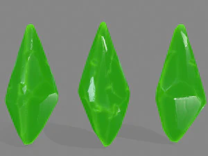 set di cristalli Modello 3D