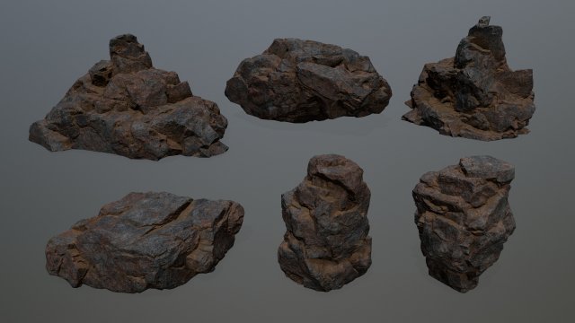 rocks Modello 3D .c4d .max .obj .3ds .fbx .stl .blend 