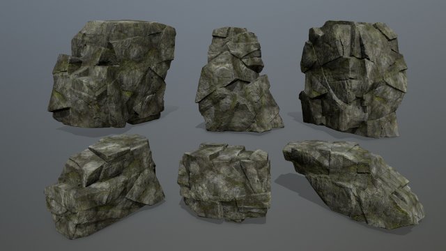 rocks 3Dモデル .c4d .max .obj .3ds .fbx .stl .blend 