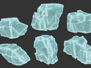 氷の岩 3Dモデル