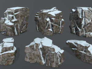 눈 바위 3D 모델