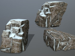 snow rock Model 3D