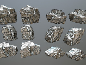 snow rock Model 3D