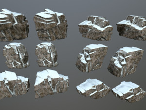 snow rock Model 3D