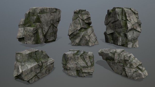 rocks Model 3D .c4d .max .obj .3ds .fbx .stl .blend 