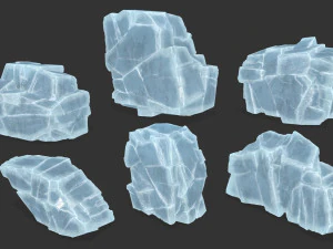 बर्फ की चट्टानें 3D मॉडल