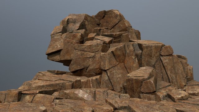 desert rocks Model 3D .c4d .max .obj .3ds .fbx .stl .blend 
