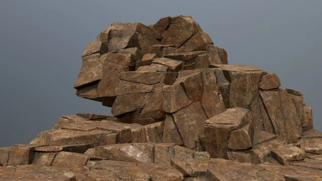 desert rocks 3D Model .c4d .max .obj .3ds .fbx .stl .blend 