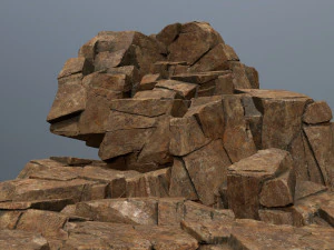 사막의 바위 3D 모델