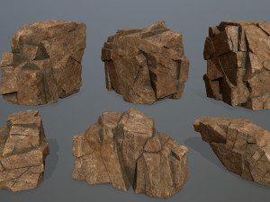 desert rocks Model 3D