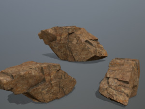desert rocks Model 3D