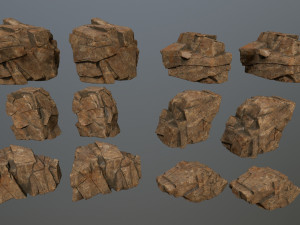 desert rocks Model 3D