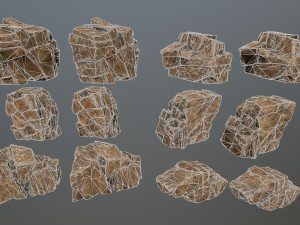 desert rocks Model 3D