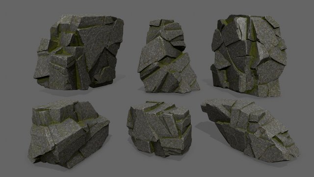 rocks Model 3D .c4d .max .obj .3ds .fbx .stl .blend 