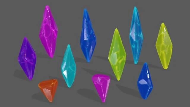 crystal set 3D Model .c4d .max .obj .3ds .fbx .stl .blend 