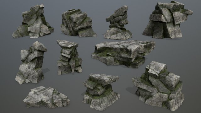 rocks 3D मॉडल .c4d .max .obj .3ds .fbx .stl .blend 