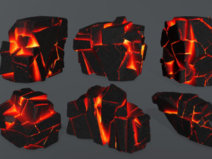 lava rocks Model 3D