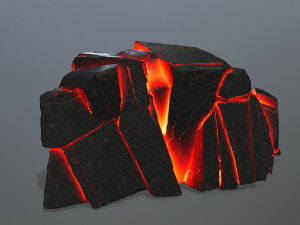 lava rocks Model 3D