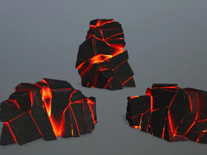 lava rocks 3D Model