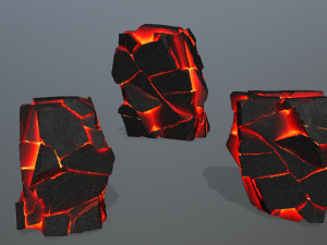 lava rocks Model 3D