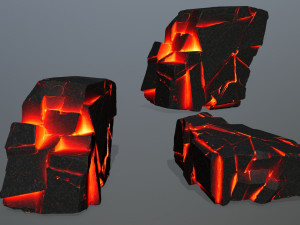 lava rocks Model 3D