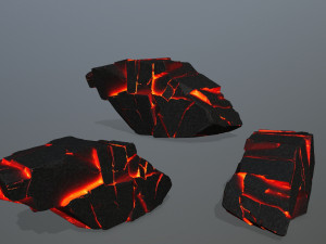 lava rocks Model 3D