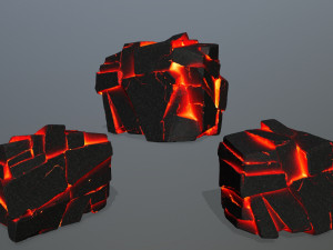 lava rocks Model 3D