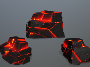 lava rocks Model 3D