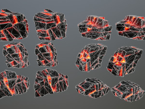 lava rocks Model 3D