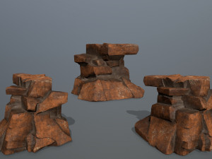 desert rocks 3D-Modell