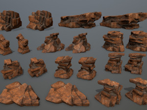 desert rocks 3D-Modell
