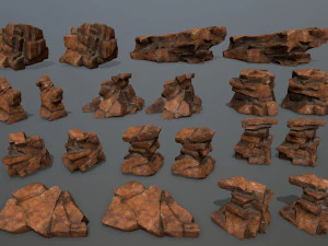 desert rocks 3D Model