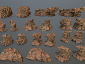 desert rock set 3D Model