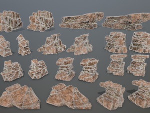 desert rock set 3D Model