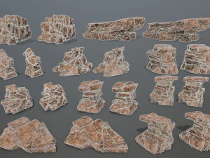 desert rock set 3D Model