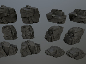 cliff rocks Modèle 3D
