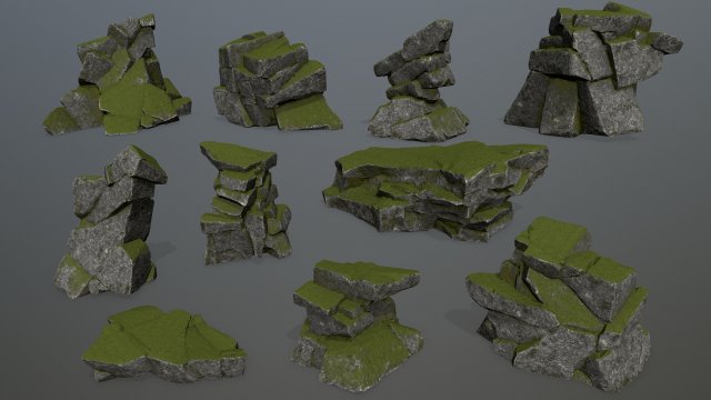 rocks 3D Model .c4d .max .obj .3ds .fbx .stl .blend 