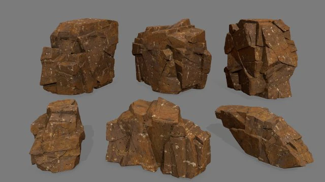 desert rock 3D Model .c4d .max .obj .3ds .fbx .stl .blend 