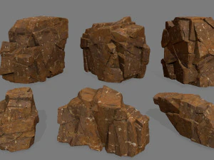 pustynna skała Model 3D