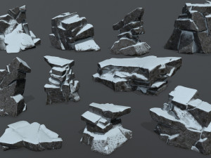 snow rock 3D-Modell