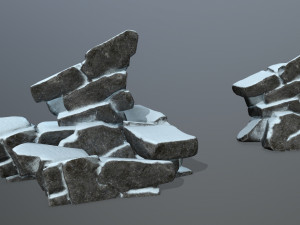 snow rock 3D 모델