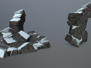 snow rock 3D 모델