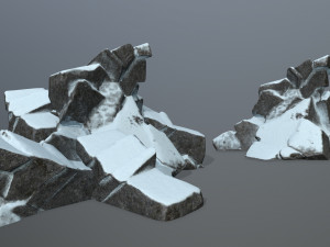snow rock 3D 모델