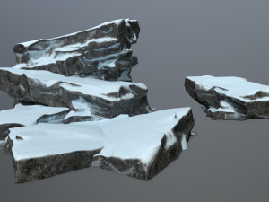 snow rock 3D 모델